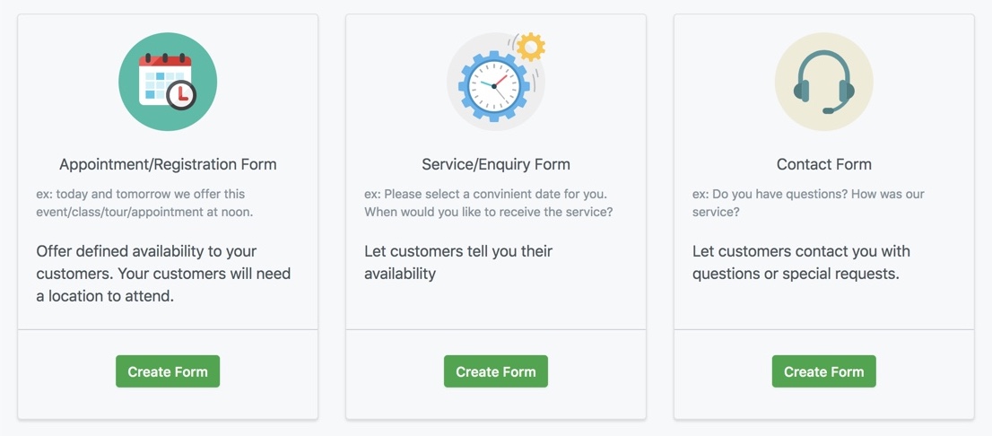 Create Appointment form